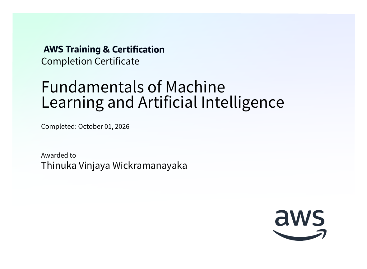 Fundermentals of Machine Learning and Artificial Intelligence